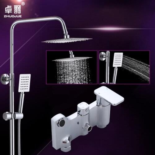 Factory wholesale copper main body shower set square concealed bathroom bathroom hand shower head