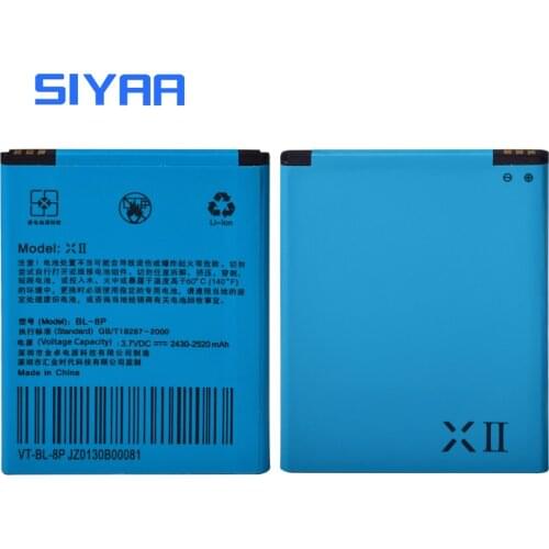 Original SIYAA Battery For Umi X2 BL-8P BL8P BL 8P Li-ion Battery High Capacity 2520mAh Replacement Mobile Phone Batteries