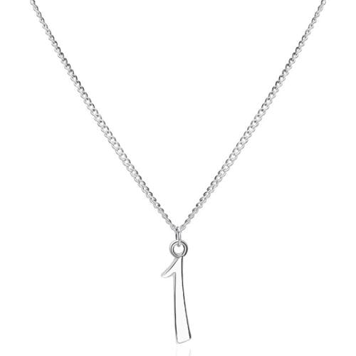 Gift Digital 1 Roman Arabic Numeral Sign time chain Necklace Numbers name symbol Logo Family Friend Birthday date Jewelry