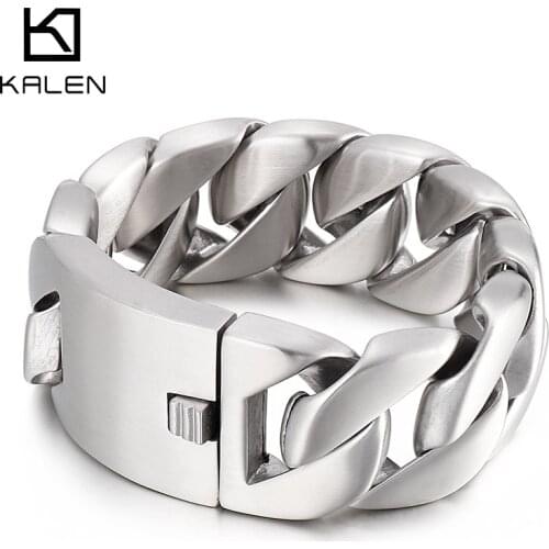 Dropshipping 31mm Gold Bracelet Bangle Mens Heavy Chunky Link Chain Bracelet Fashion Jewelry Gifts