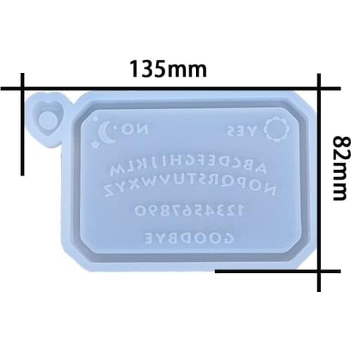 Rectangle Ouija Shaker Glossy Mold Diy Divination Board Epoxy Resin Crystal Craft Making Handmade Tools