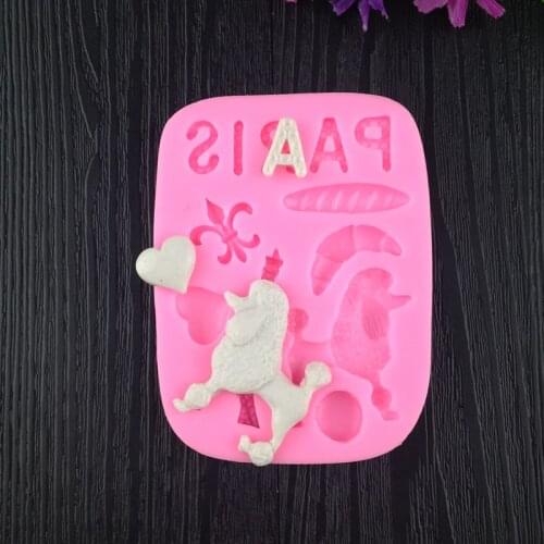 Retro decorative flower totem pagoda poodle cake molds chocolate sugar molds liquid silicone mold WMJ-759