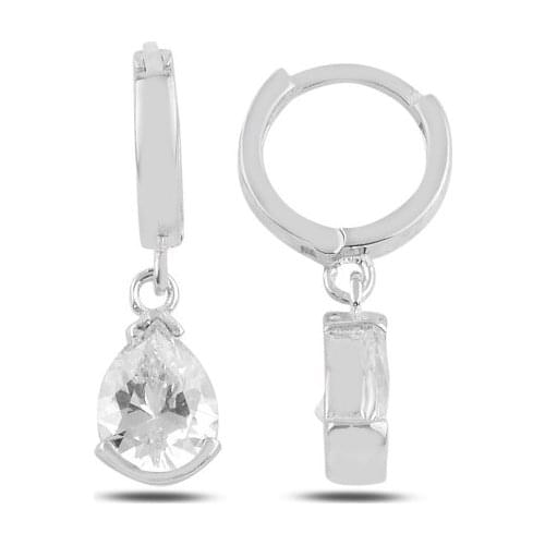 Silver 925 Sterling Drop Zircon Stone Hagi Earrings