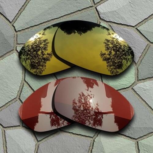 Yellow Golden&Bronze Brown Sunglasses Polarized Replacement Lenses for Oakley Straight Jacket 2007