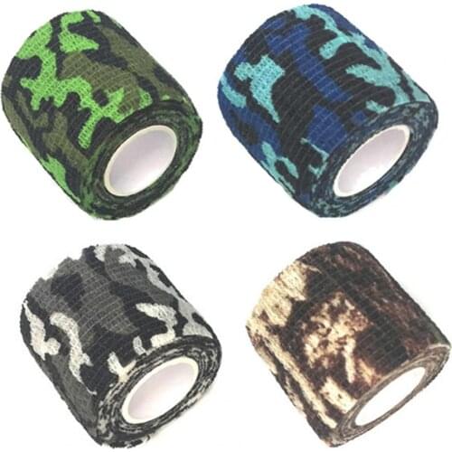 Tactical Tape Self-Adhesive Camouflage Tape Outdoor Hunting Shooting Stealth Tape Stretch Wrap Cover