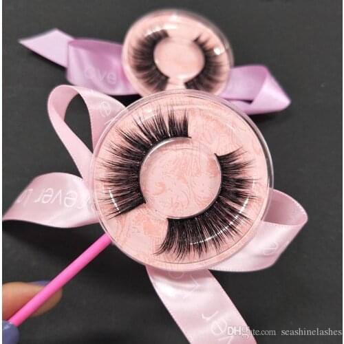 10 pairs Custom Packaging Private Label Mink False Eyelashes Lollipop package Dramatic 3D Faux Mink Lashes