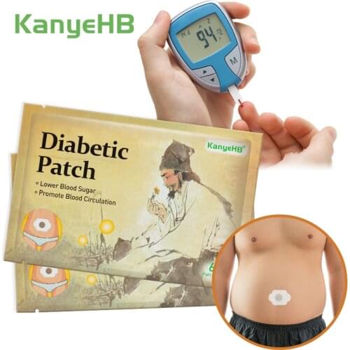 12pcs/2bags Diabetic Patch Treatment Diabetes Navel Plaster Natural Herbal Therapy Lower Stable Blood Glucose Level Sticker A602