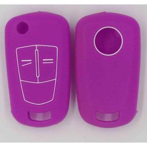 2PC Soft Silicone Remote Car Key Shell For Opel Vauxhall Corsa Astra Vectra Signum Flip Folding Key Case Holder