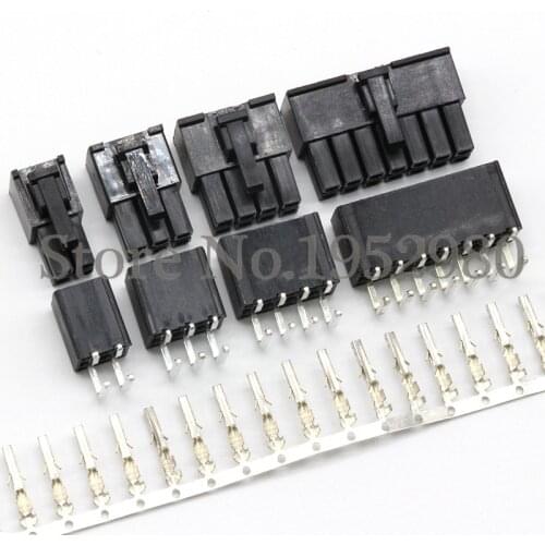 20 Set ATX 4.2mm Electrical Connector Plug for Car Auto 2/4/6/8/10/-24P Right Angle Pin Header+Housing+Terminals