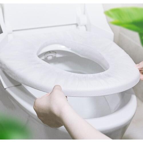4pcs Set Disposable toilet mat non-woven fabric waterproof bacteria-proof toilet set hotel travel toilet set