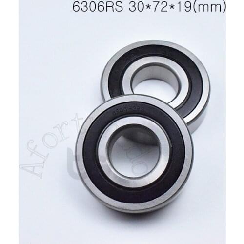 6306RS 30*72*19(mm) 1piece bearing abec-5 rubber sealed bearing Thin wall bearing 6306 6306RS chrome steel bearing