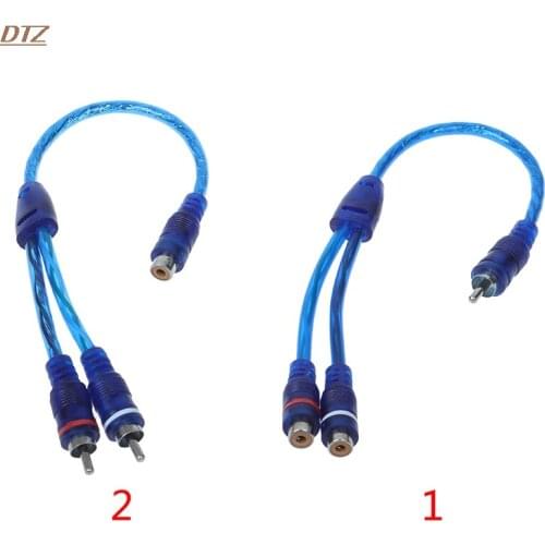 Car MP3 Audio RCA Y Splitter Cable Adapter Cord Converter for Car AUX Amplifier Accessories