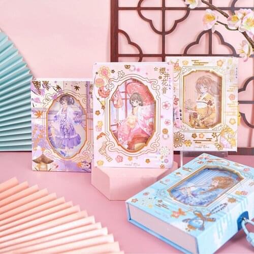Convallaria Iris Floral Dance Dairy Notebook Scrapbook With Lock Student School OfficeSupplies Agenda Journal Accessories Gifts