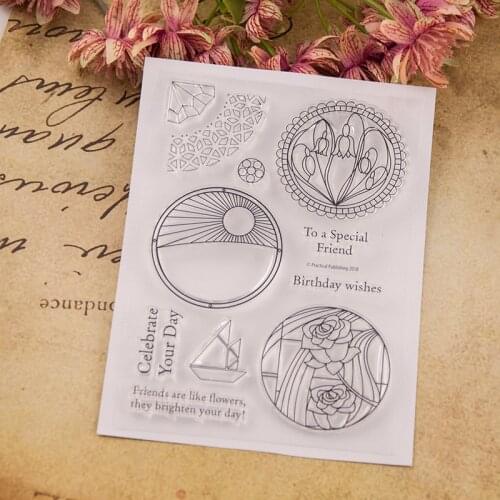 Birthday flower Clear Stamp Or stamp for DIY Scrapbooking/Card Making/Kids Fun Decoration Supplies A669