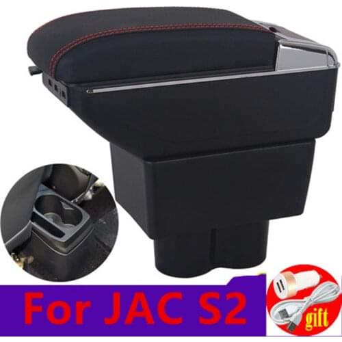 For JAC S2 armrest box central Store content box storage interior car-styling decoration accessories parts with USB LED