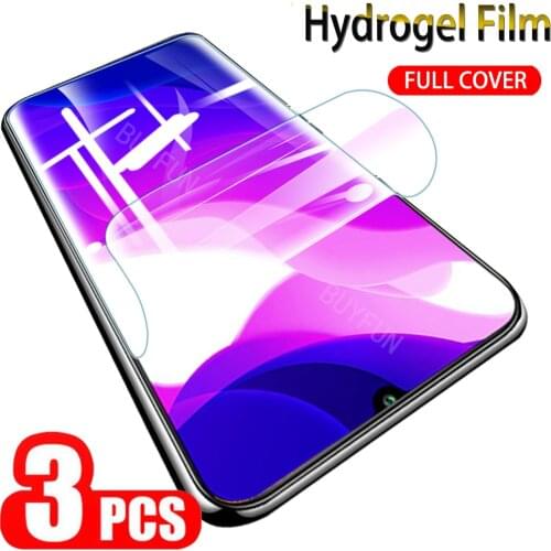 3Pcs Hydrogel Film Screen Protector For Xiaomi mi 10 lite 10 pro 9 lite 9 pro 8 Lite 8 10 Lite 9se On phone Full Cover Not Glass