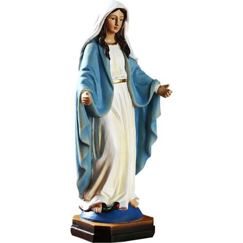Virgin Mary Statue Home Decor Resin Figurine Office Centerpiece