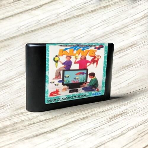 Art Alive ! - EUR Label Flashkit MD Electroless Gold PCB Card for Sega Genesis Megadrive Video Game Console