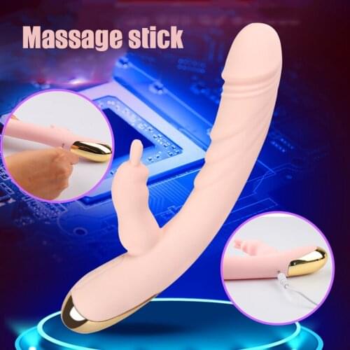 Hot G-spot Stimulation Massage Stick Double-headed Vibrator Sex Products Rechargeable 21cm Simulation Sex Toys sy998