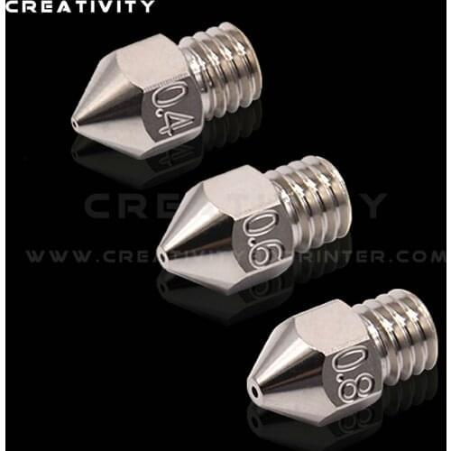 MK8 Plated Copper Nozzle Durable Non-stick High Performance M6 Thread For 3D printers For CR10 Hotend ENDER3