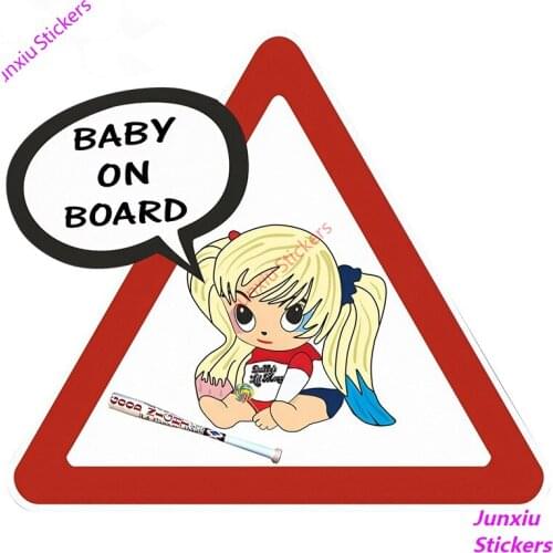 Cute Super Baby on Board Car Stickers and Warning Decals for Bumper Auto Window Motorcycles SUV Fine Decal Decor PVC13x13cm