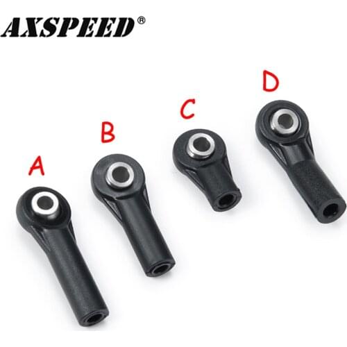 10PCS M3 Plastic Bent Rod Ends CW for Axial D90 SCX10 RC Car Crawler Width Balls Ends