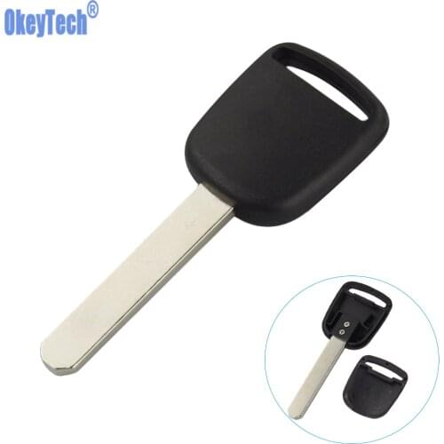 OkeyTech for Honda Civic Fit Crv Xrv Accord Jazz Accord Transponde Car Key Shell Case Fob Chip Groove Uncut Blank HON66 Blade