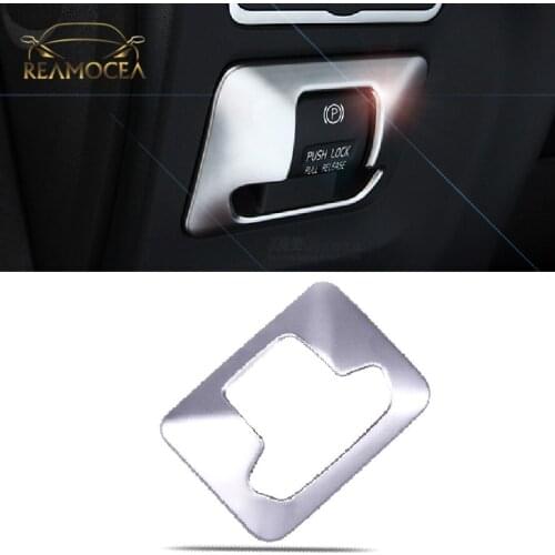 Reamocea Chrome Plated Electronic Handbrake Button Panel Trim Cover ABS Sticker Fit For Volvo XC60 V60 S60 S60L S80 S80L 2015