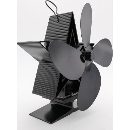 Thermal Power Fireplace Fan Heat Powered Wood Stove Fan Log Wood Burner Ecofan Four-leaf Fans Efficient Heat Distribution