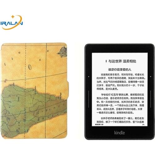 For Amazon Kindle Paperwhite 2015 2016 6th 958/899/558 Ultra-slim Map Leather case For Amazon Kindle 8th SY69JL 2016 cover+film