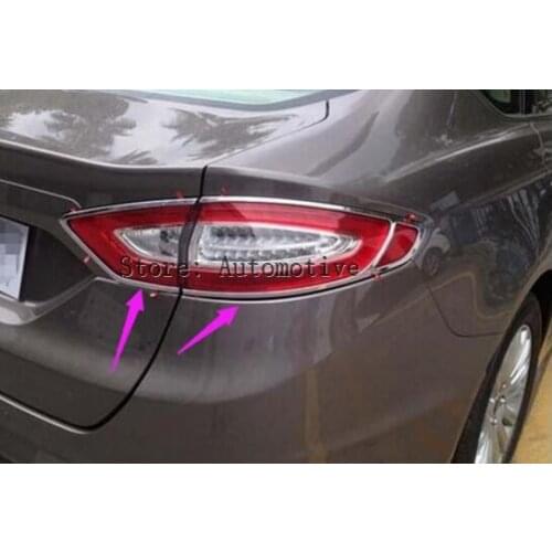 Rear Tail Light Lamp Cover Trim Decoration 4pcs ABS Chrome For jeep Mondeo Fusion 2013 2014 2015