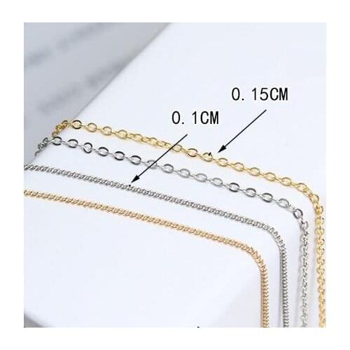 1 meter /1pcs earring O shape rings extra thin chain for earring diy decoration accessories