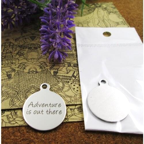 20pcs--"adventure is out there"stainless steel charms more style for choosing DIY Charms pendants for necklace