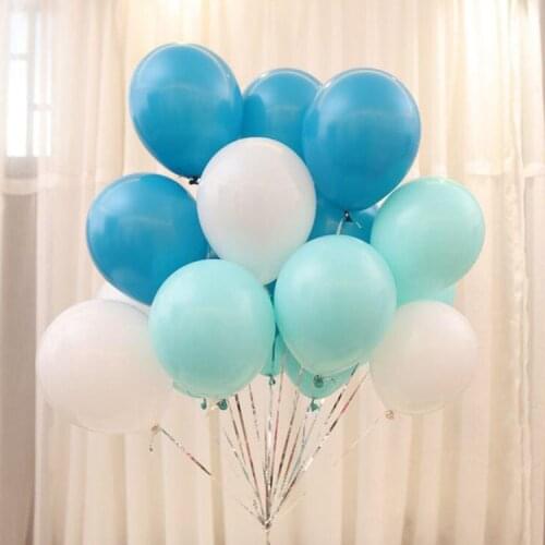 100pcs 10 inch Thicken 2.2g Matte Blue Latex Balloons Birthday Party Decor Wedding Party Ballons Light Pink Color Globos