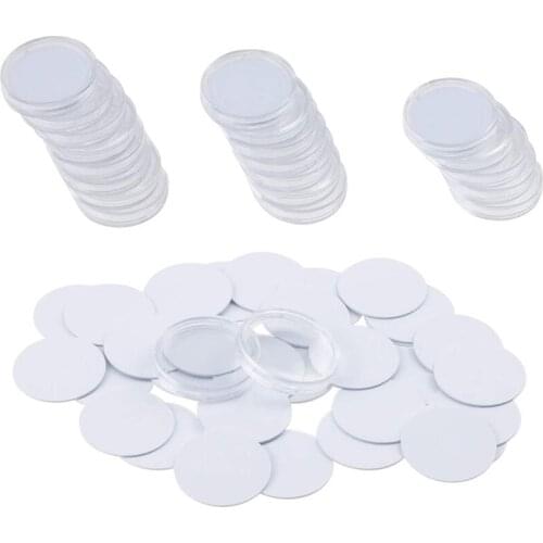 25 Pcs Ntag215 NFC Tags,25mm,504 Bytes Chip Sticker,Work with TagMo for Amiibo +25 Pcs Plastic Box Protective Cases