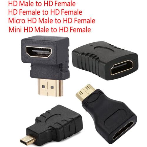 4 Type HDMI-compatible Adapter Kit Mini Micro HDMI-compatible Adapter Extender Converter Connector Kits for HDTV Tablet PC