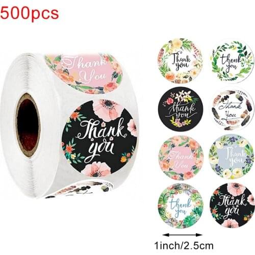 500PCS "Thank You For Your Order"Sticker For Envelope Sealing Labels Sticker Black Pink Gold Sticker Stationery Supply