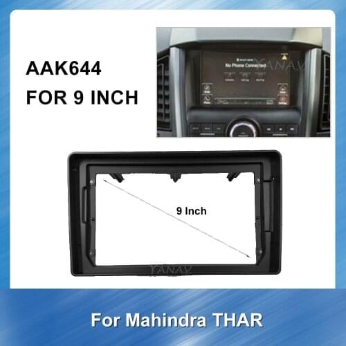 9 inch Car stereo receiver fascia frame For MAHINDA THAR 2010 GPS Navigation Panel Mounting Dash Installation Frame Trim Kit