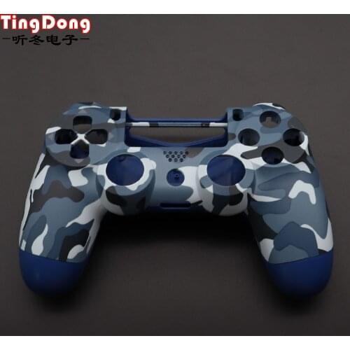 PS4 Pro Blue Camo Front Back Soft Touch Faceplates Housing Shell Case Cover for Sony PS4 Pro JDS040 JDM040 v2 Gen 2th Controller