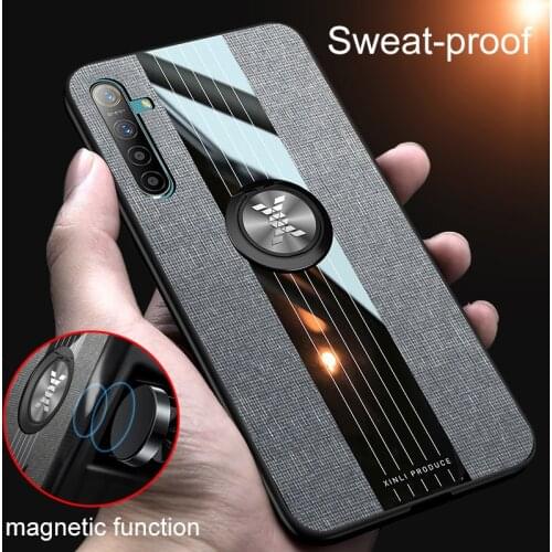 For OPPO Realme XT Case Luxury Bracket Ring Silicone TPU Leather Case For OPPO X2 RMX1991 RealmeX2 x 2 Pro Back Cover