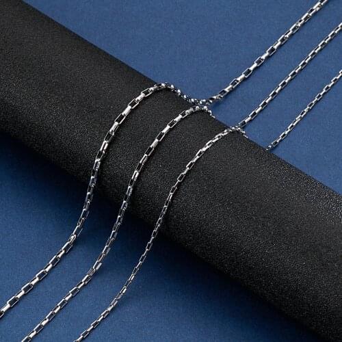 2-5mm Width Stainless Steel Long Box Chain Men and Women Necklace Accessories Fashion New