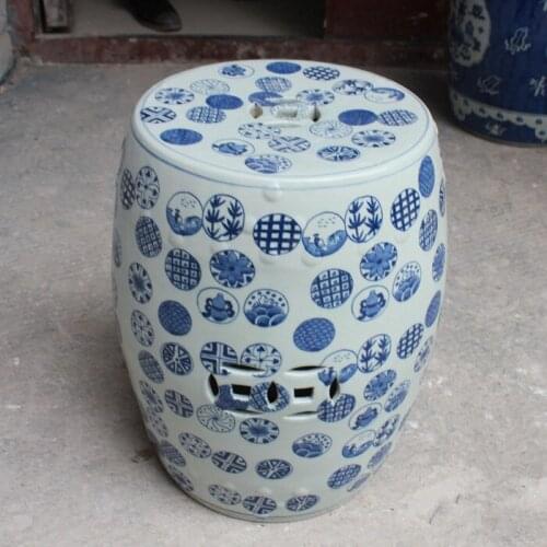 Jingdezhen porcelain Garden stool ceramic stool for dressing table chinese blue and white chinese gardening stool