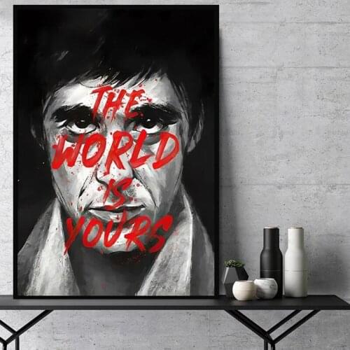 The World Is Yours Prints Picture Inspiring Words Canvas Art Poster Frameless Paintings for Interior Home Decor