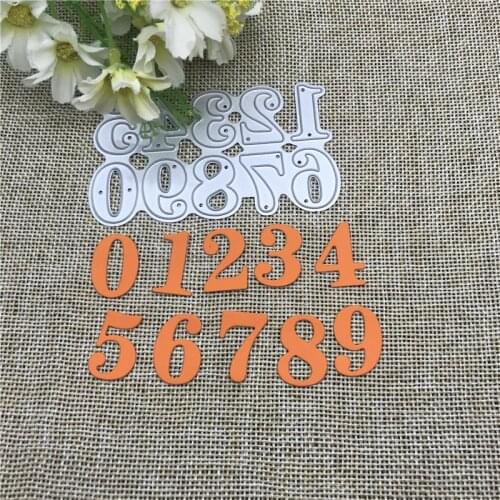 1 Set 0-9 Numbers Metal stencil mold Cutting Dies decoration scrapbook die cuts Album Paper Craft Embossing DIY Card Crafts