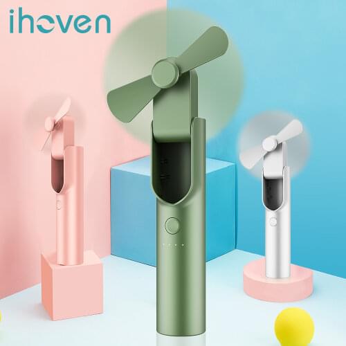 IHoven Mini Fan Portable Fan Handheld USB Rechargeable Fans with Power Bank 4800mAh Desktop Air Cooler Outdoor Travel Home