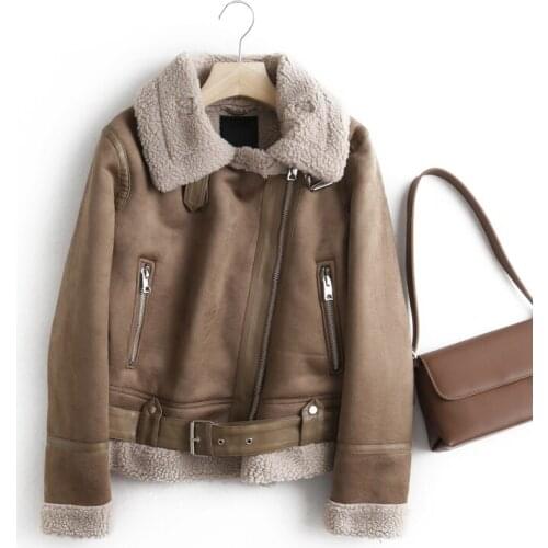 DOUJILI Fashion Black Coat Winter High Quality Vintage Thick Warm Jacket BrownLong Sleeve Overcoat