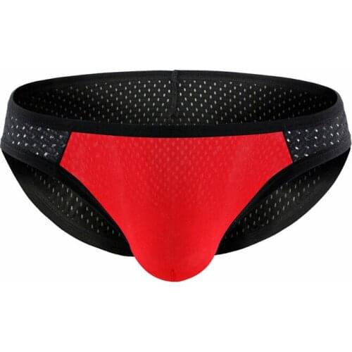 Mens Briefs Breathable Holes Mesh Underwear Male Low-waist Tight Sexy Underpants 5 Colors Perfect Quality Briefs for Man