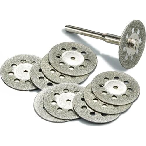 10pc 22mm diamond tools Dremel Rotary Tool accessories set diamond wheel cutting disc diamond grinding wheel for glass