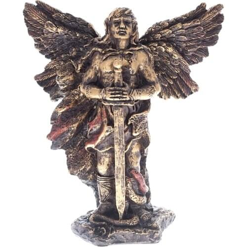 Home Office Desk Ornaments Resin Male Holding Sword Warrior Figures Strong Man Sculpture Artwork Gift Cabinet Statute Room Decor