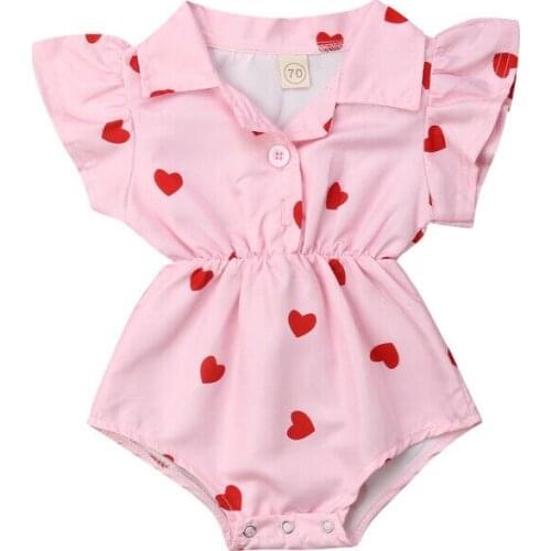 New Summer Newborn Infant Baby Girl Flower Blouse Romper Off Shoulder Jumpsuit Outfits Sunsuit